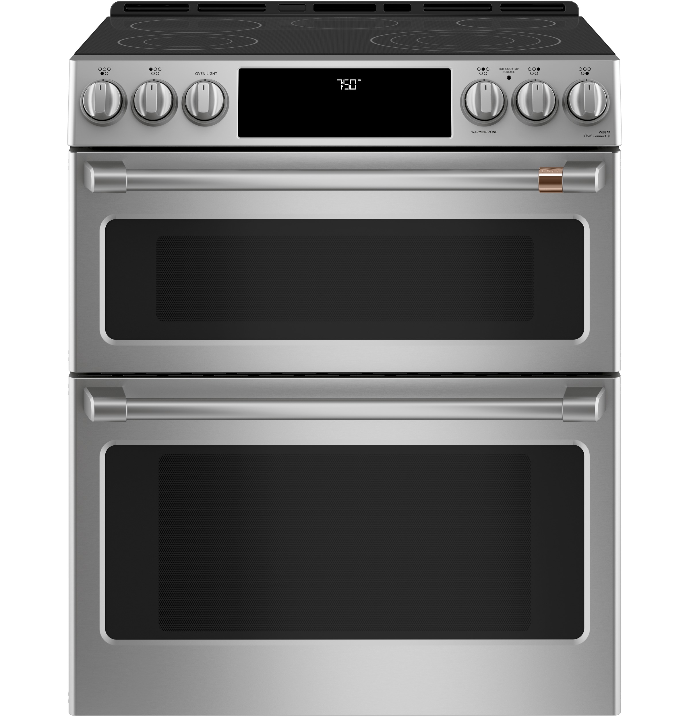 Cafe CAFÉ™ 30" Smart Slide-In, Front-Control, Radiant and Convection Double-Oven Range Stainless Steel CES750P2MS1 Picture 1