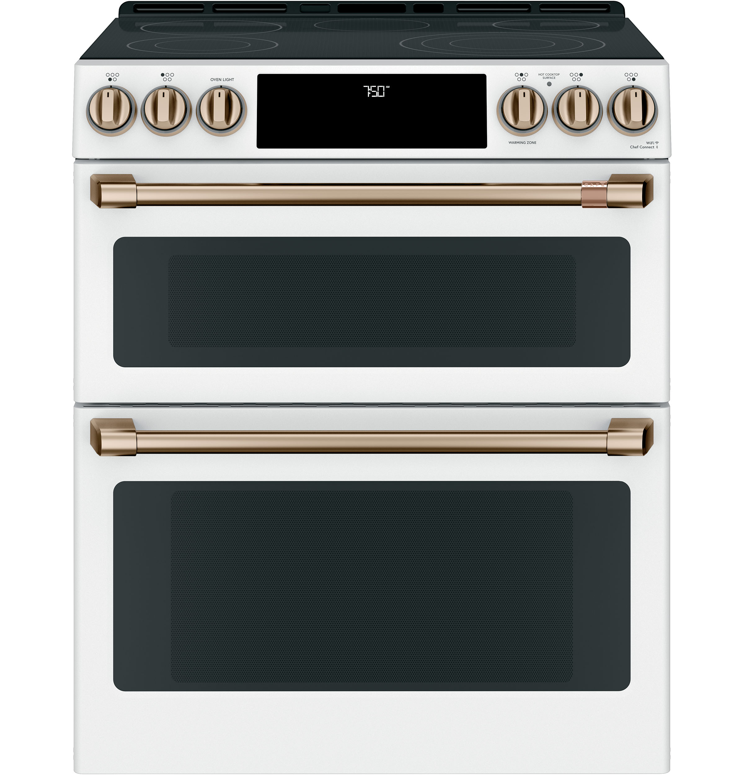 CAFÉ™ 30" Smart Slide-In, Front-Control, Radiant and Convection Double-Oven Range CES750P4MW2