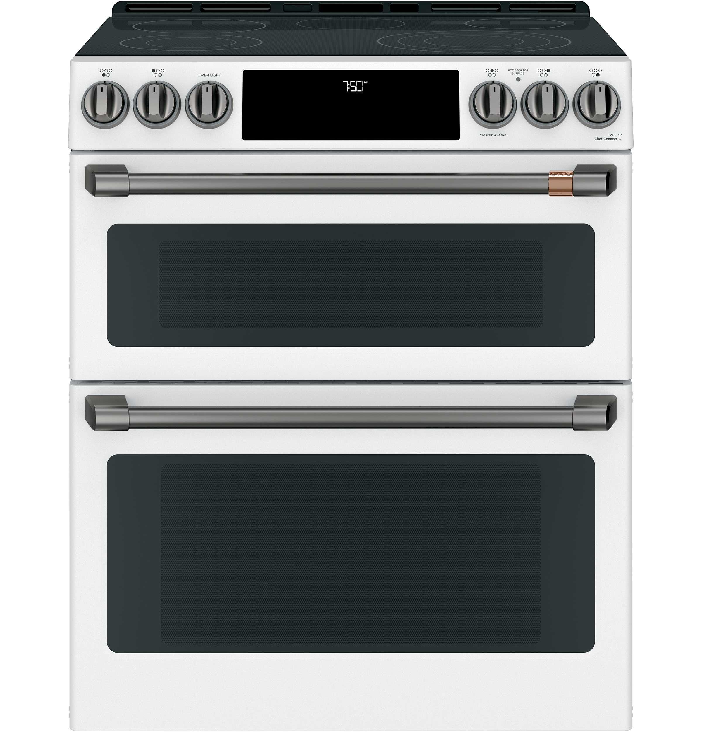 CAFÉ™ 30" Smart Slide-In, Front-Control, Radiant and Convection Double-Oven Range CES750P4MW2