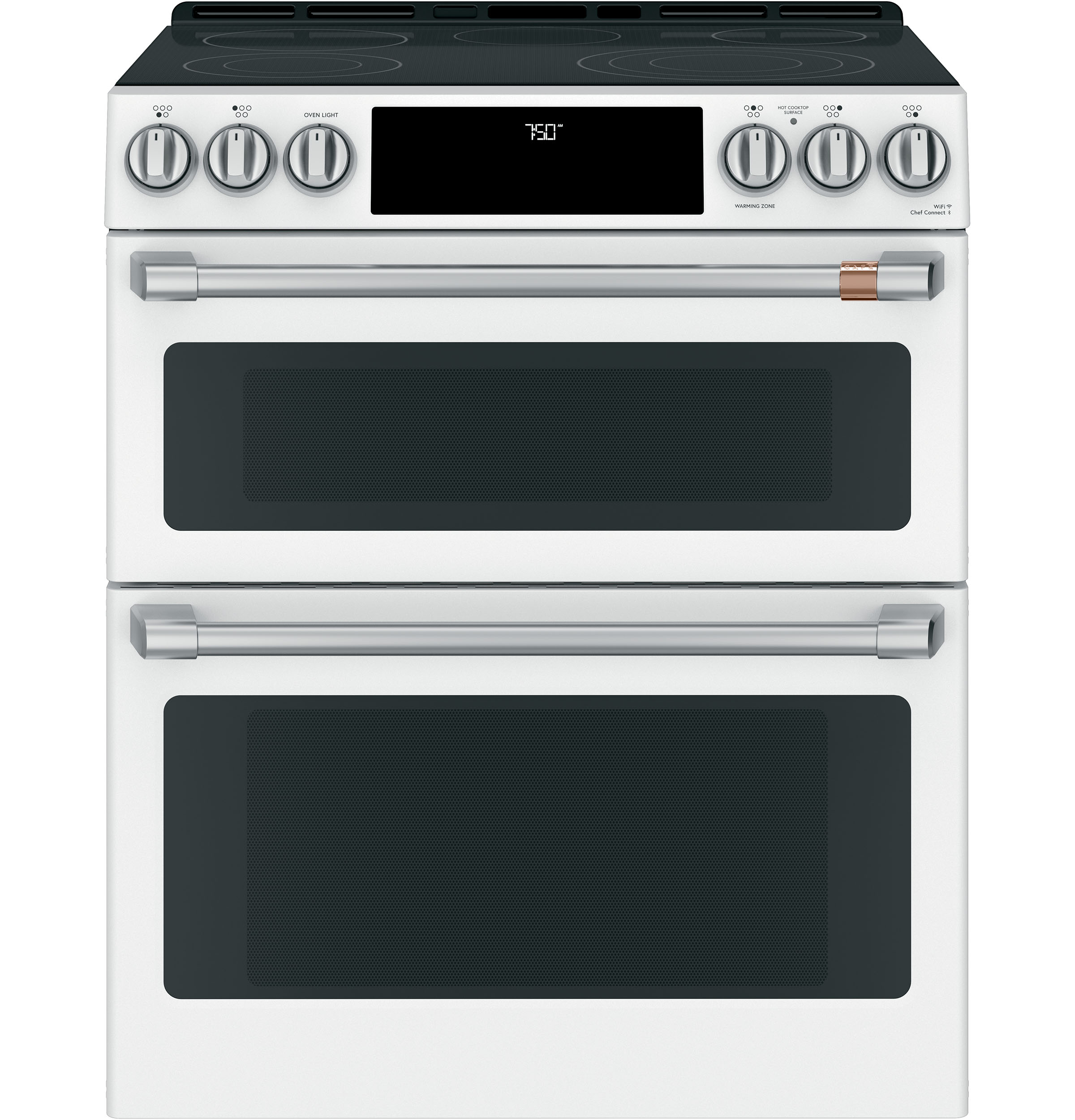 CAFÉ™ 30" Smart Slide-In, Front-Control, Radiant and Convection Double-Oven Range CES750P4MW2