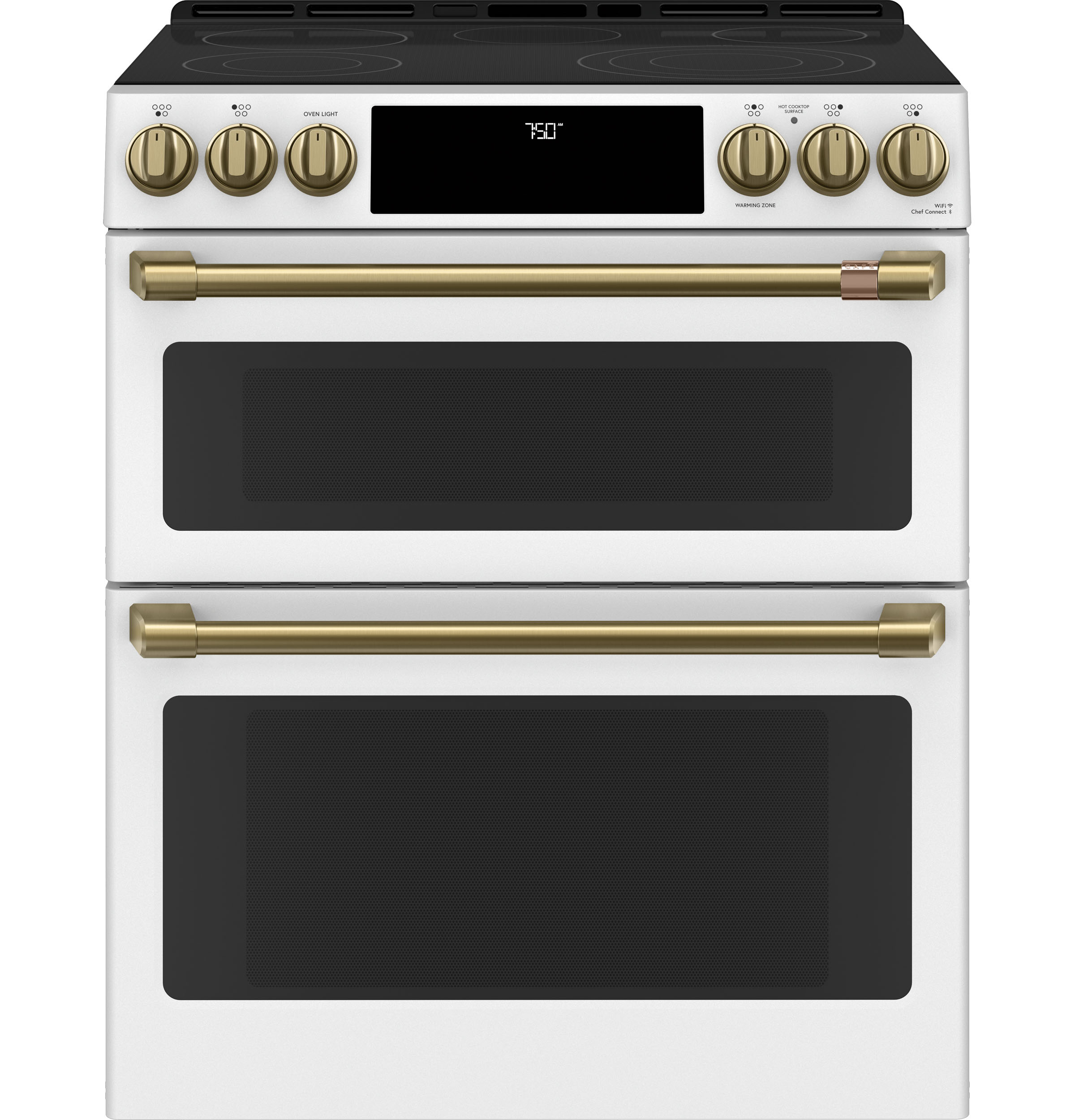 CAFÉ™ 30" Smart Slide-In, Front-Control, Radiant and Convection Double-Oven Range CES750P4MW2