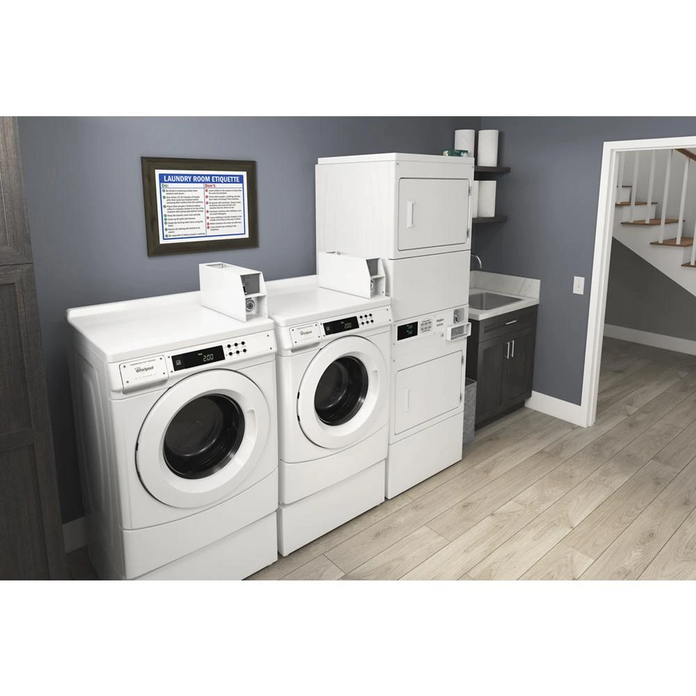 Commercial Electric Stack Dryer with Factory-Installed Coin Drop and Coin Box CESP2958JQ