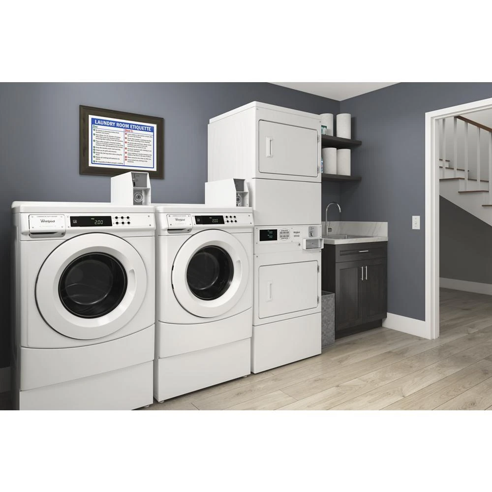 Commercial Electric Stack Dryer with Factory-Installed Coin Drop and Coin Box CESP2958JQ
