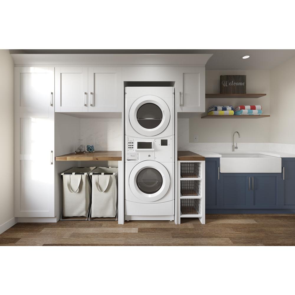 Whirlpool Commercial Electric Stack Washer/Dryer, Non-Vend White CET9100GQ Picture 1