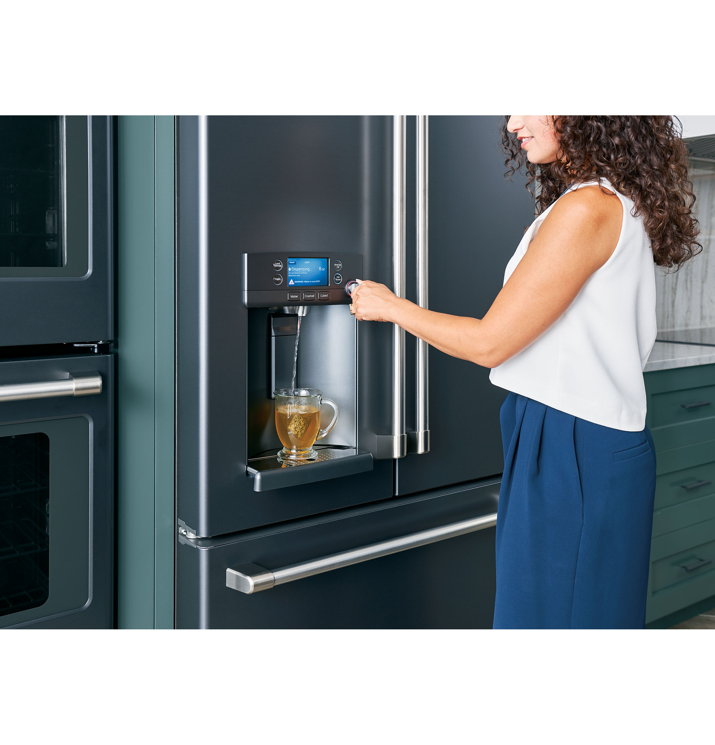 CAFÉ™ ENERGY STAR® 27.7 Cu. Ft. Smart French-Door Refrigerator with Hot Water Dispenser CFE28TP4MW2