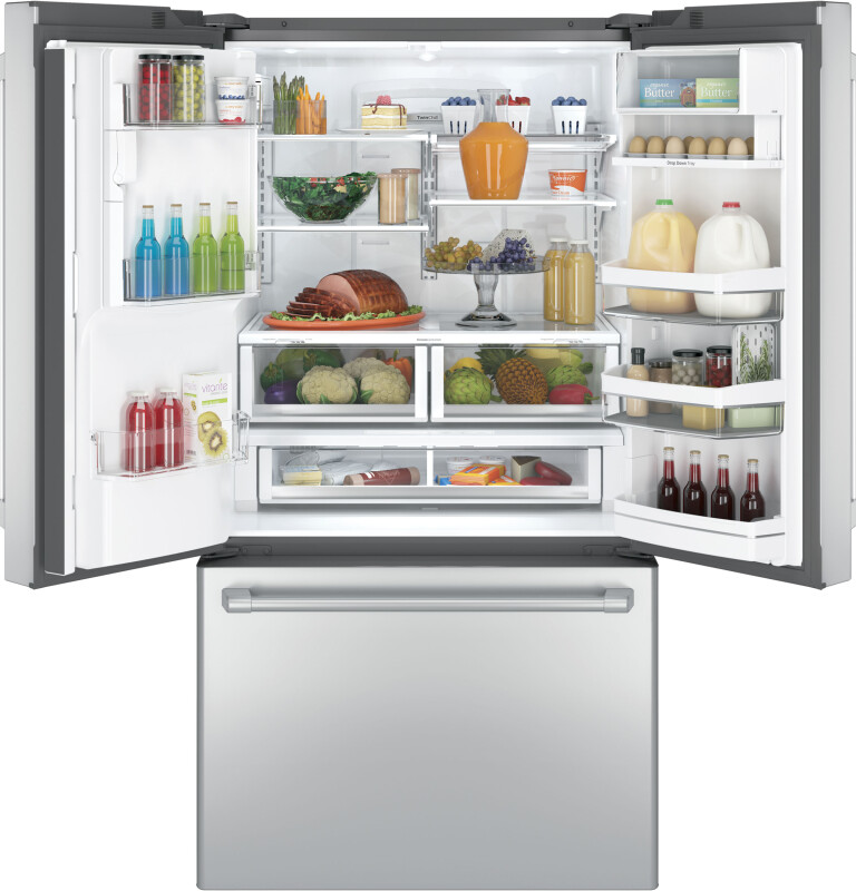 GE Series 27.8 Cu. Ft. French-Door Refrigerator with Hot Water Dispenser CFE28TSHSS