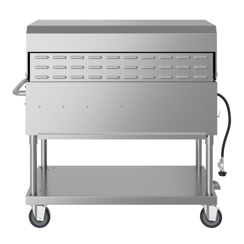 48 in. Commercial Outdoor Propane Gas Grill with Roll Dome Cover, ETL Listed in Stainless-Steel CGKIT448D