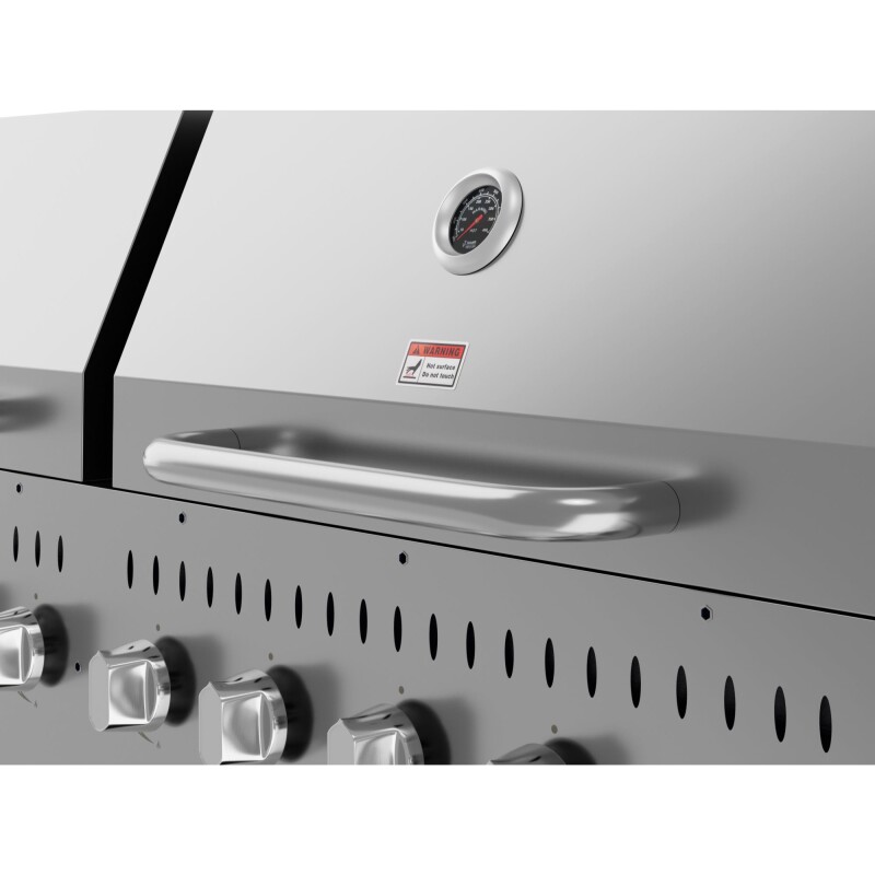 72 in. 10-Burner Commercial Outdoor Propane Gas Grill with Two 36 in. Roll Dome Covers in Stainless-Steel, ETL Listed CGKIT7D36D36