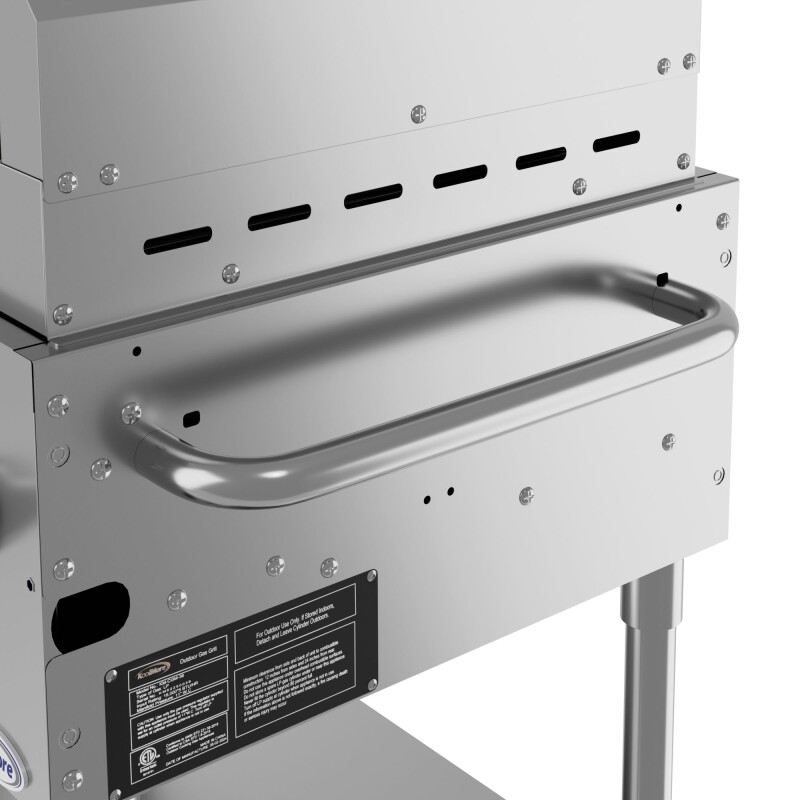 72 in. Commercial Outdoor Propane Gas Grill with 36 in. Roll Dome Cover and 36 in. Pizza Oven in Stainless-Steel, ETL Listed CGKIT7D36P36