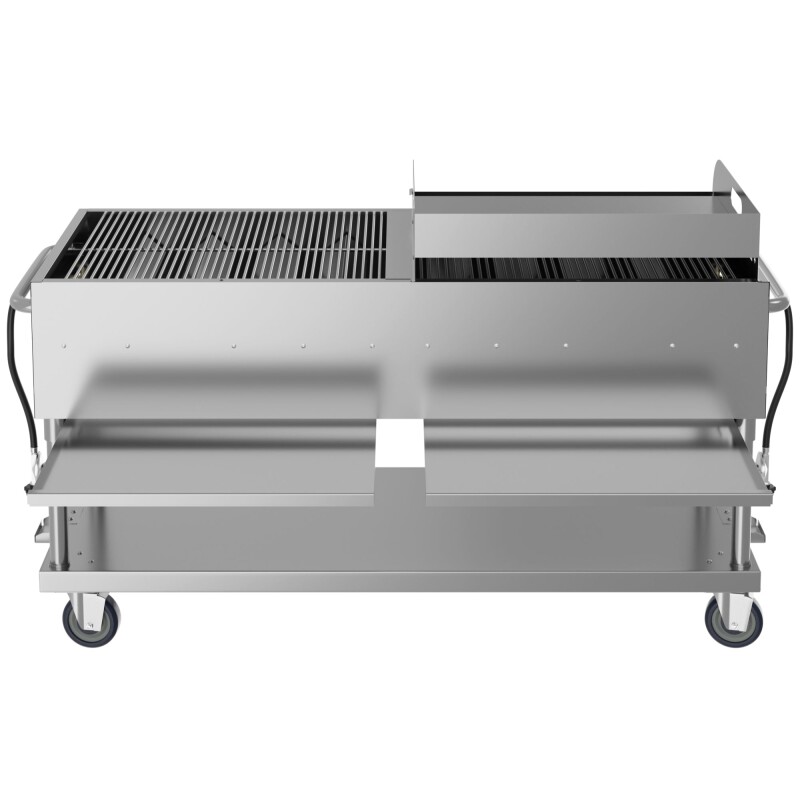 72 in. Commercial Outdoor Propane Gas Grill with 36 in. Griddle in Stainless-Steel, ETL Listed CGKIT7G36