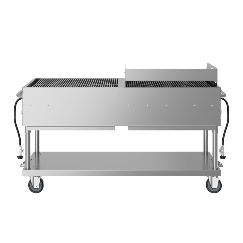 72 in. Commercial Outdoor Propane Gas Grill with 36 in. Griddle in Stainless-Steel, ETL Listed CGKIT7G36