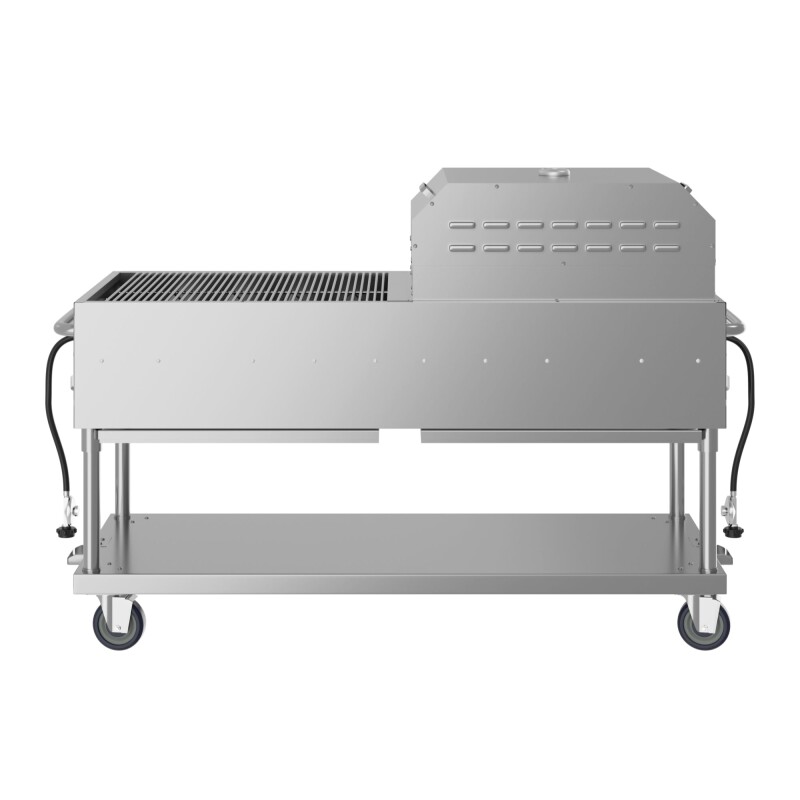72 in. Commercial Outdoor Propane Gas Grill with 36 in. Pizza Oven in Stainless-Steel CGKIT7P36