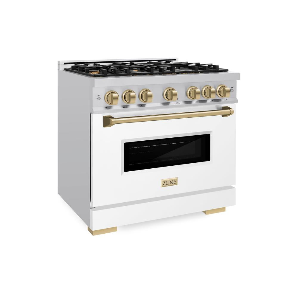Autograph Edition 36 in. 5.2 cu. ft. Classic Gas Range with 6 Burner Cooktop and Convection Gas Oven CGRZWM36CB