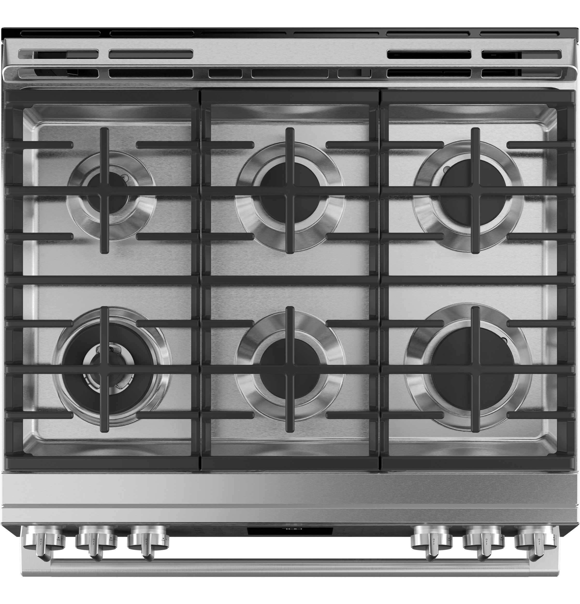 CAFÉ™ 30" Smart Slide-In, Front-Control, Gas Range with Convection Oven in Platinum Glass CGS700M2NS5