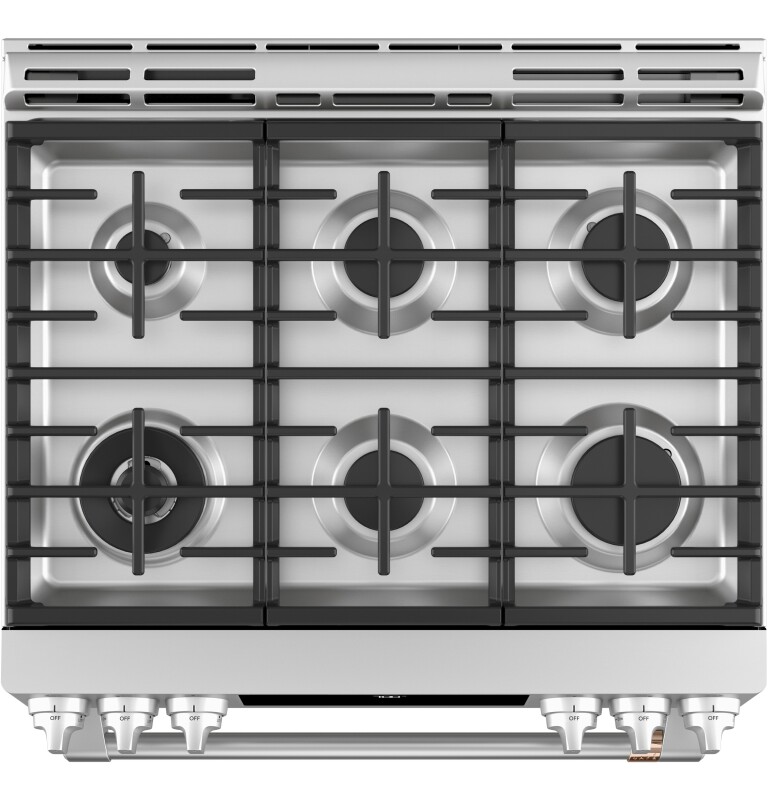 CAFÉ™ 30" Smart Slide-In, Front-Control, Gas Range with Convection Oven CGS700P2MS1