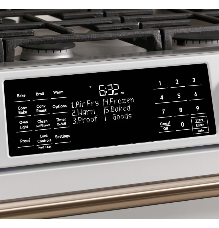 CAFÉ™ 30" Smart Slide-In, Front-Control, Gas Range with Convection Oven CGS700P2MS1
