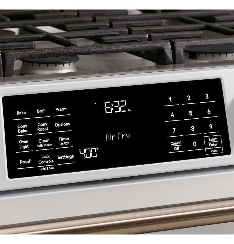 CAFÉ™ 30" Smart Slide-In, Front-Control, Gas Range with Convection Oven CGS700P2MS1