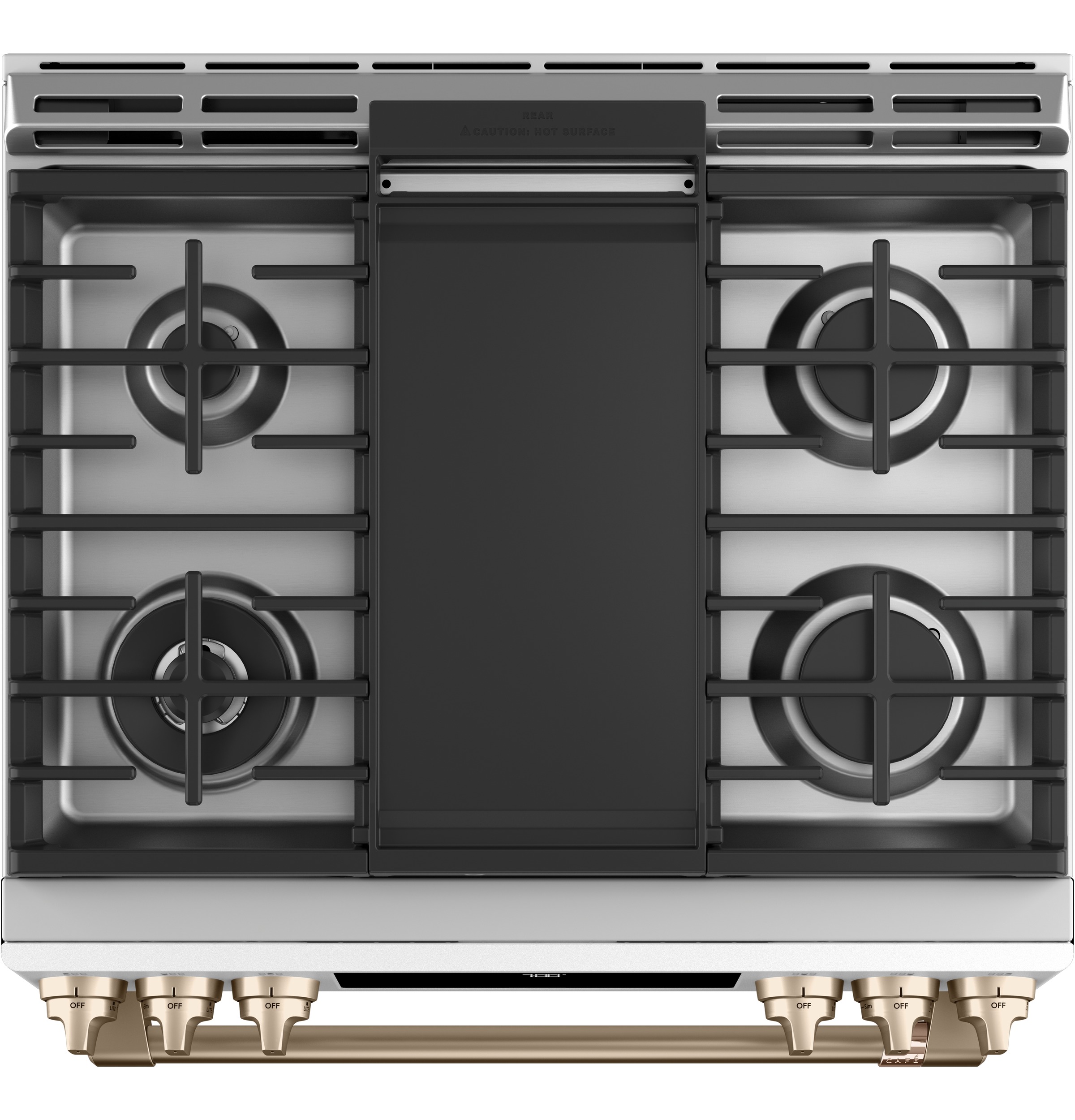 CAFÉ™ 30" Smart Slide-In, Front-Control, Gas Range with Convection Oven CGS700P4MW2
