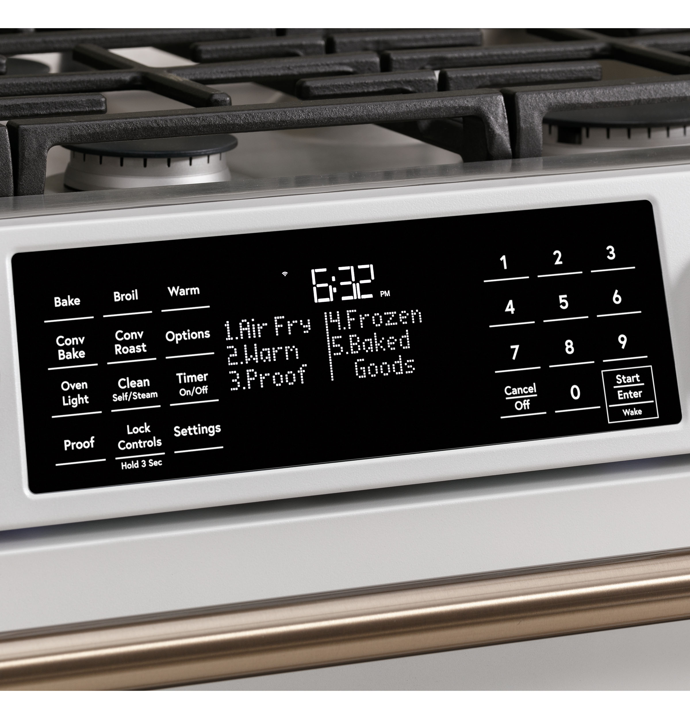 CAFÉ™ 30" Smart Slide-In, Front-Control, Gas Range with Convection Oven CGS700P4MW2