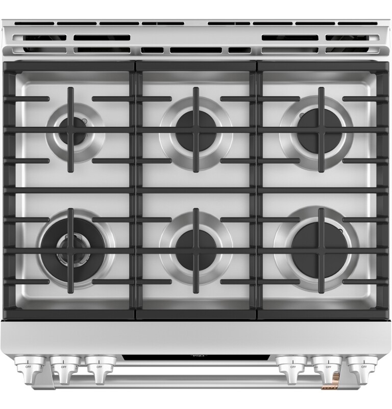 CAFÉ™ 30" Smart Slide-In, Front-Control, Gas Double-Oven Range with Convection CGS750P2MS1