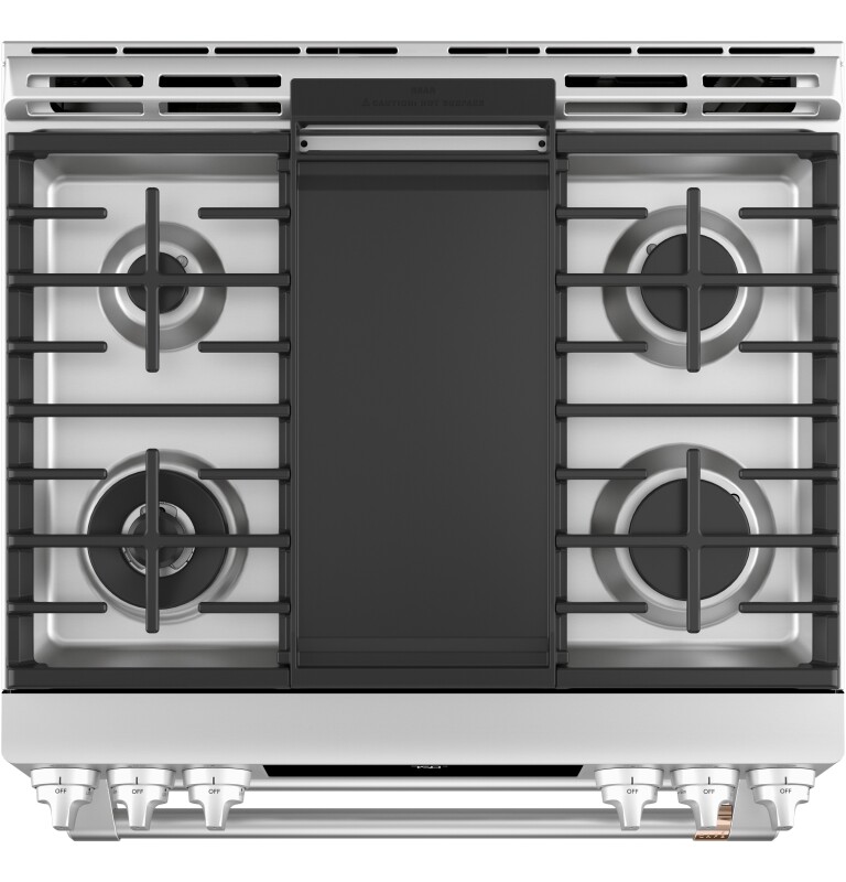 CAFÉ™ 30" Smart Slide-In, Front-Control, Gas Double-Oven Range with Convection CGS750P2MS1