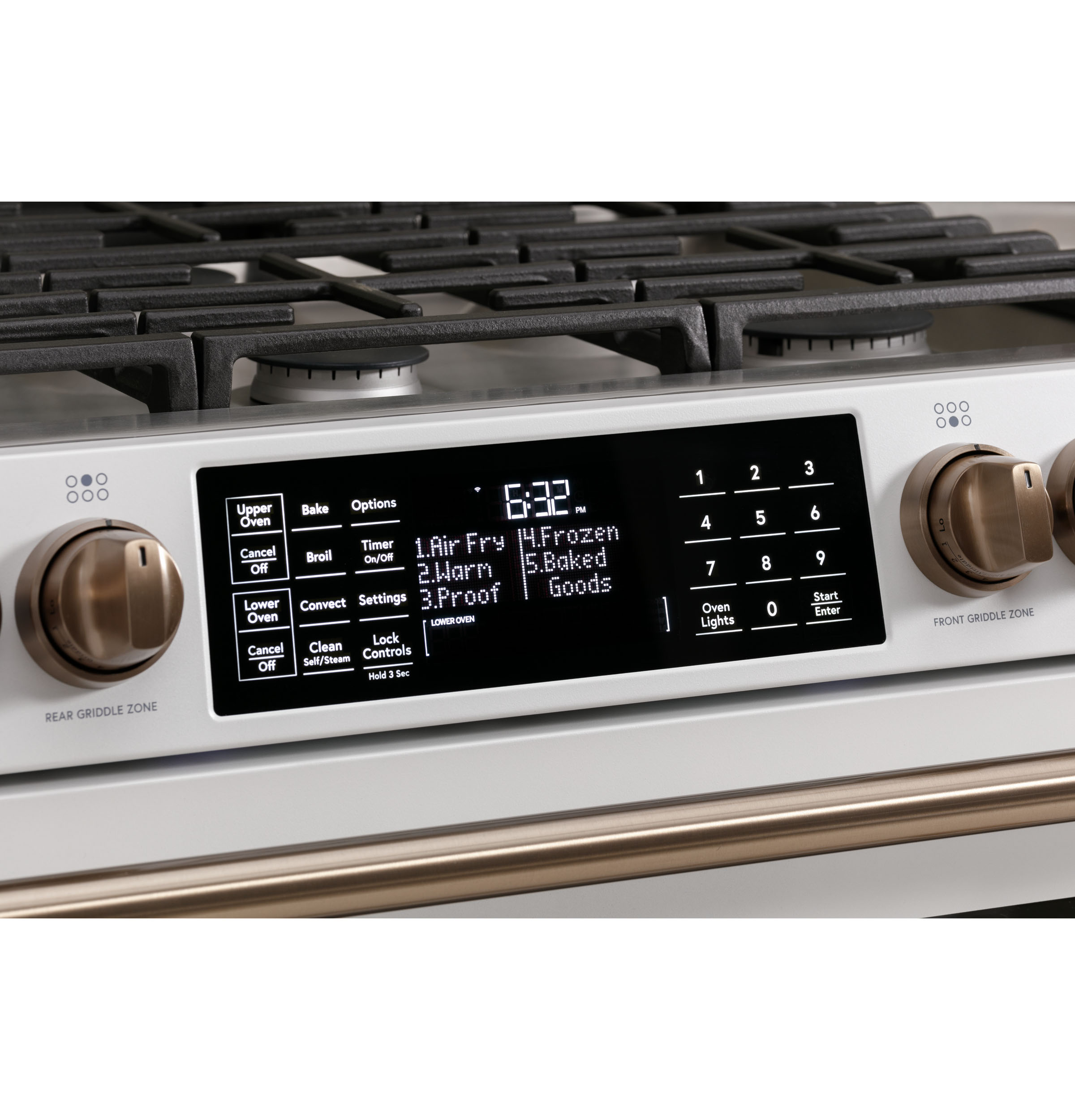CAFÉ™ 30" Smart Slide-In, Front-Control, Gas Double-Oven Range with Convection CGS750P4MW2