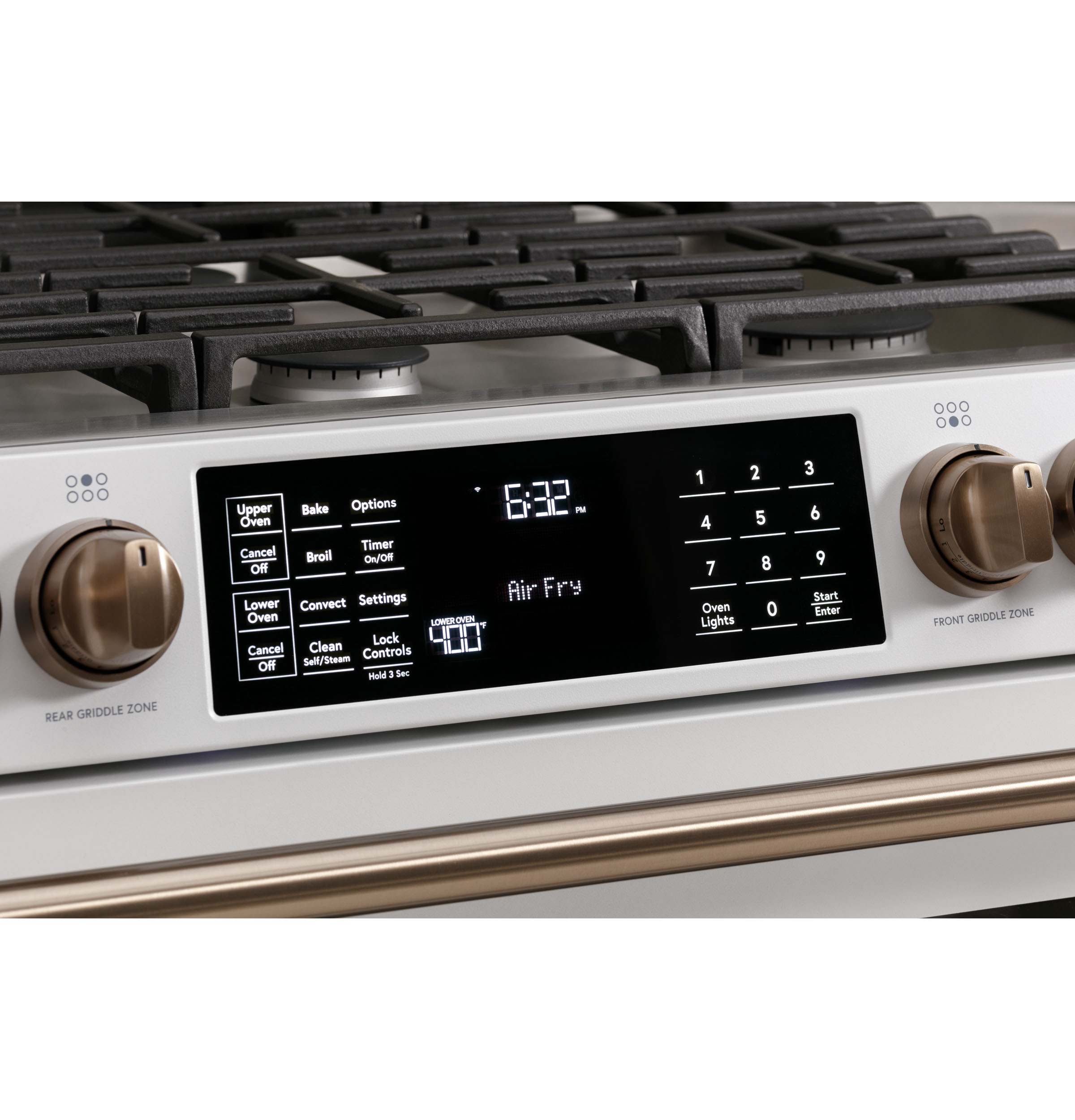 CAFÉ™ 30" Smart Slide-In, Front-Control, Gas Double-Oven Range with Convection CGS750P4MW2