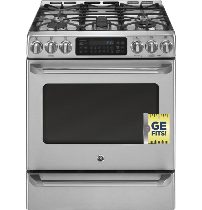 GE Series 30" Slide-In Front Control Range with Baking Drawer CGS985SETSS
