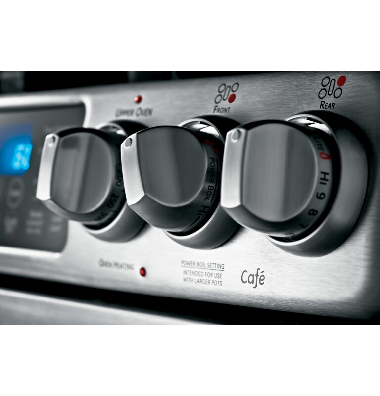 GE Series 30" Slide-In Front Control Gas Double Oven with Convection Range CGS990SETSS