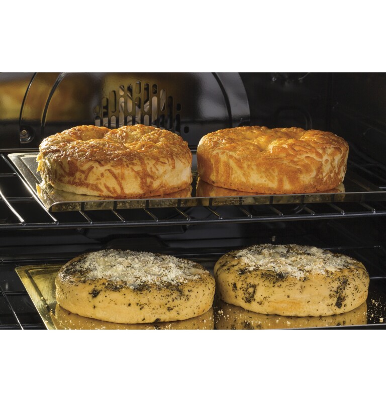 GE Series 30" Slide-In Front Control Gas Double Oven with Convection Range CGS995SELSS