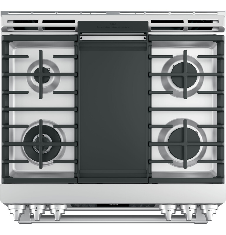 GE Series 30" Slide-In Front Control Gas Double Oven with Convection Range CGS995SELSS