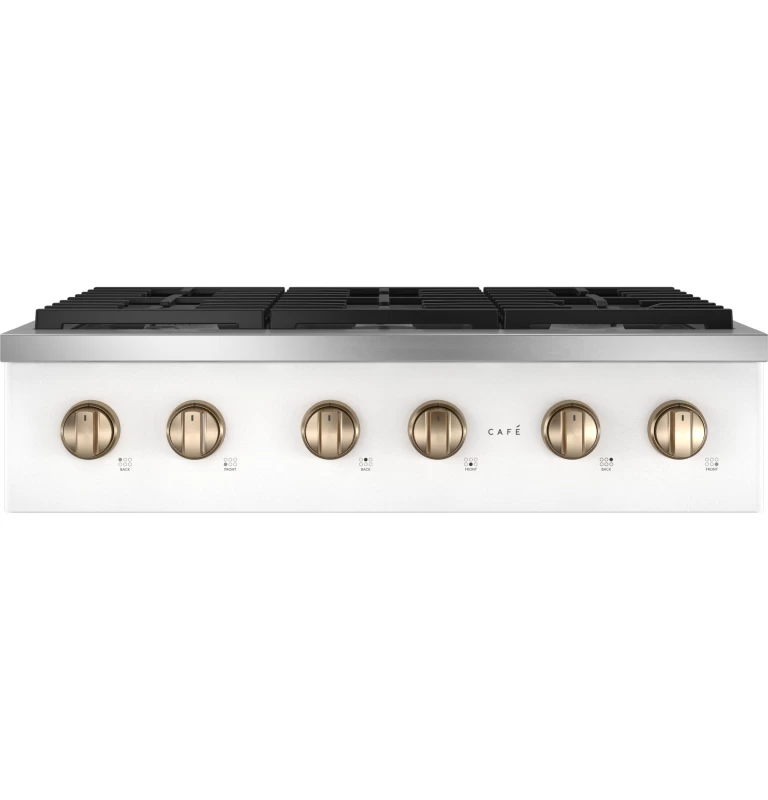 Cafe 36" Commercial-Style Gas Rangetop with 6 Burners (Natural Gas) Matte White CGU366P4TW2 Picture 1