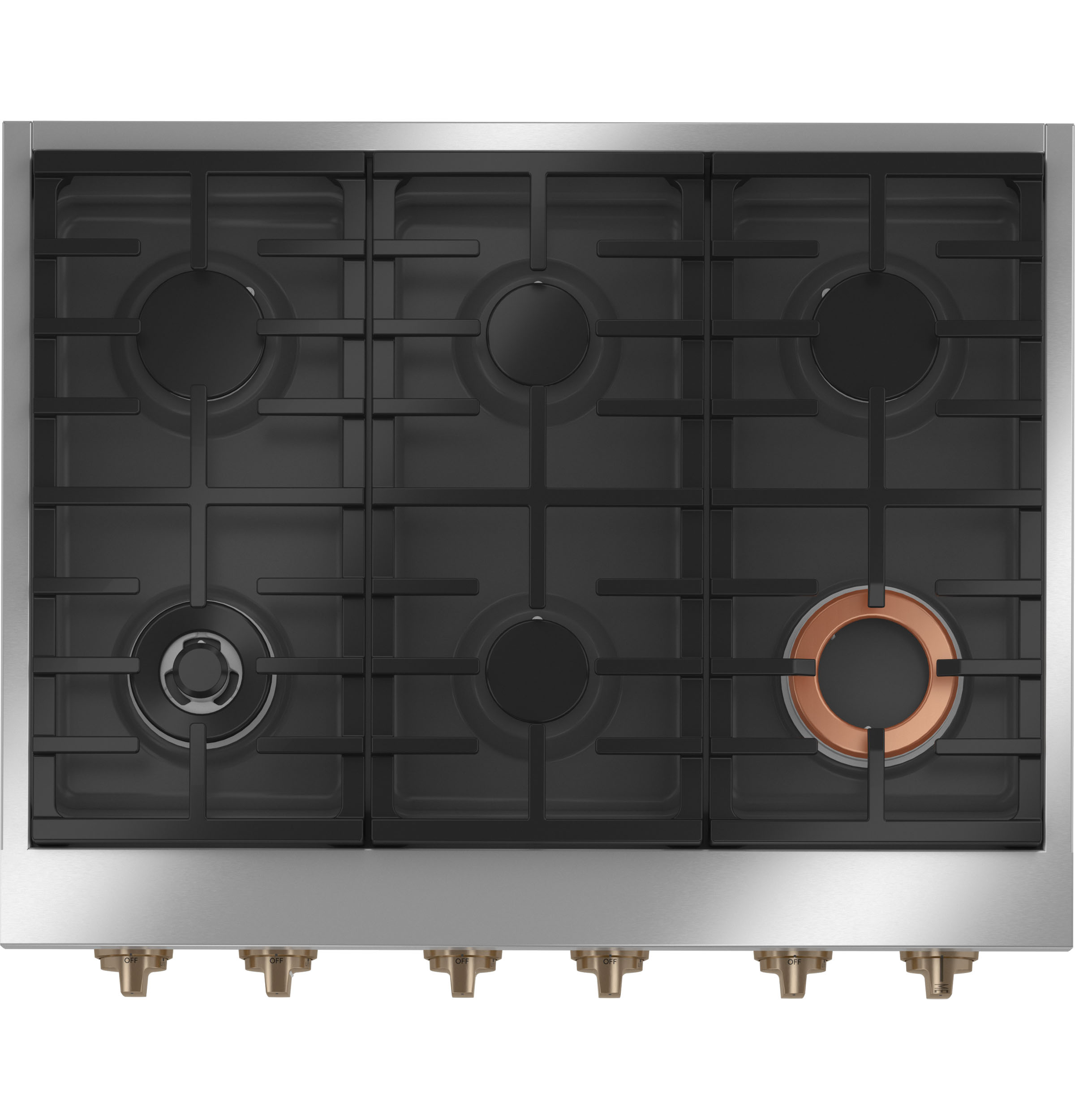 CAFÉ™ 36" Commercial-Style Gas Rangetop with 6 Burners (Natural Gas) CGU366P4TW2
