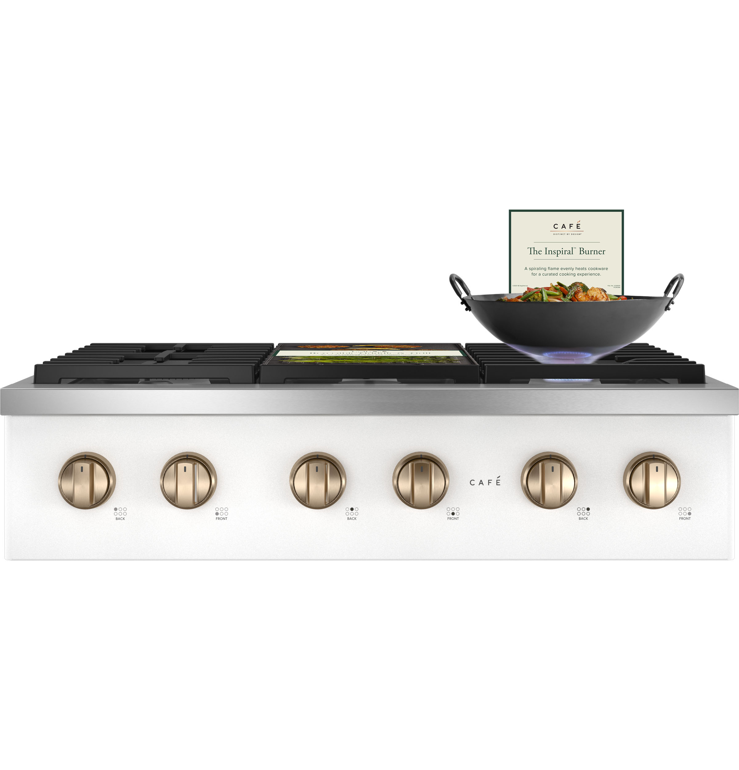 CAFÉ™ 36" Commercial-Style Gas Rangetop with 6 Burners (Natural Gas) CGU366P4TW2