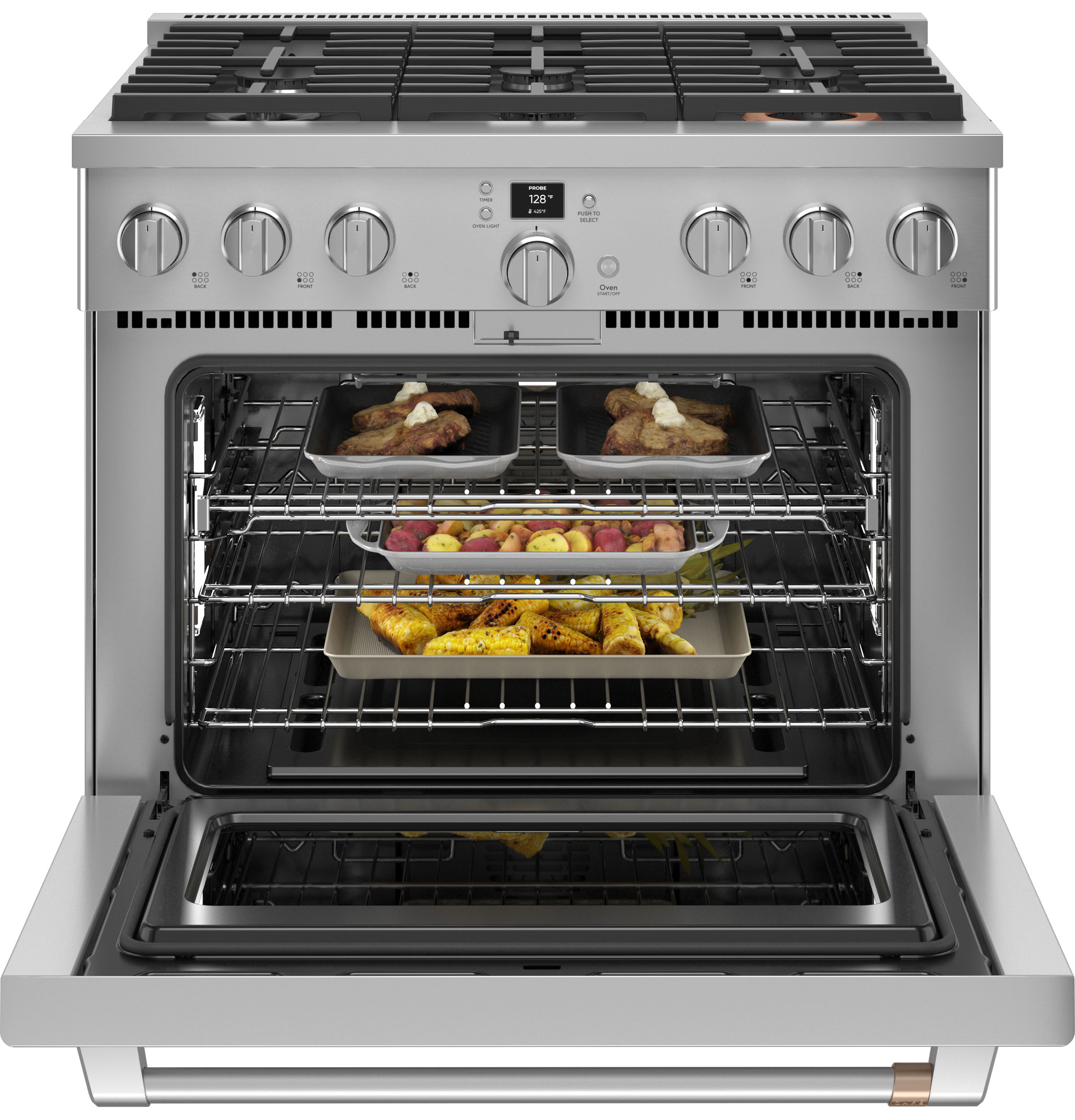 CAFÉ™ 36" Smart All-Gas Commercial-Style Range with 6 Burners (Natural Gas) CGY366P2TS1