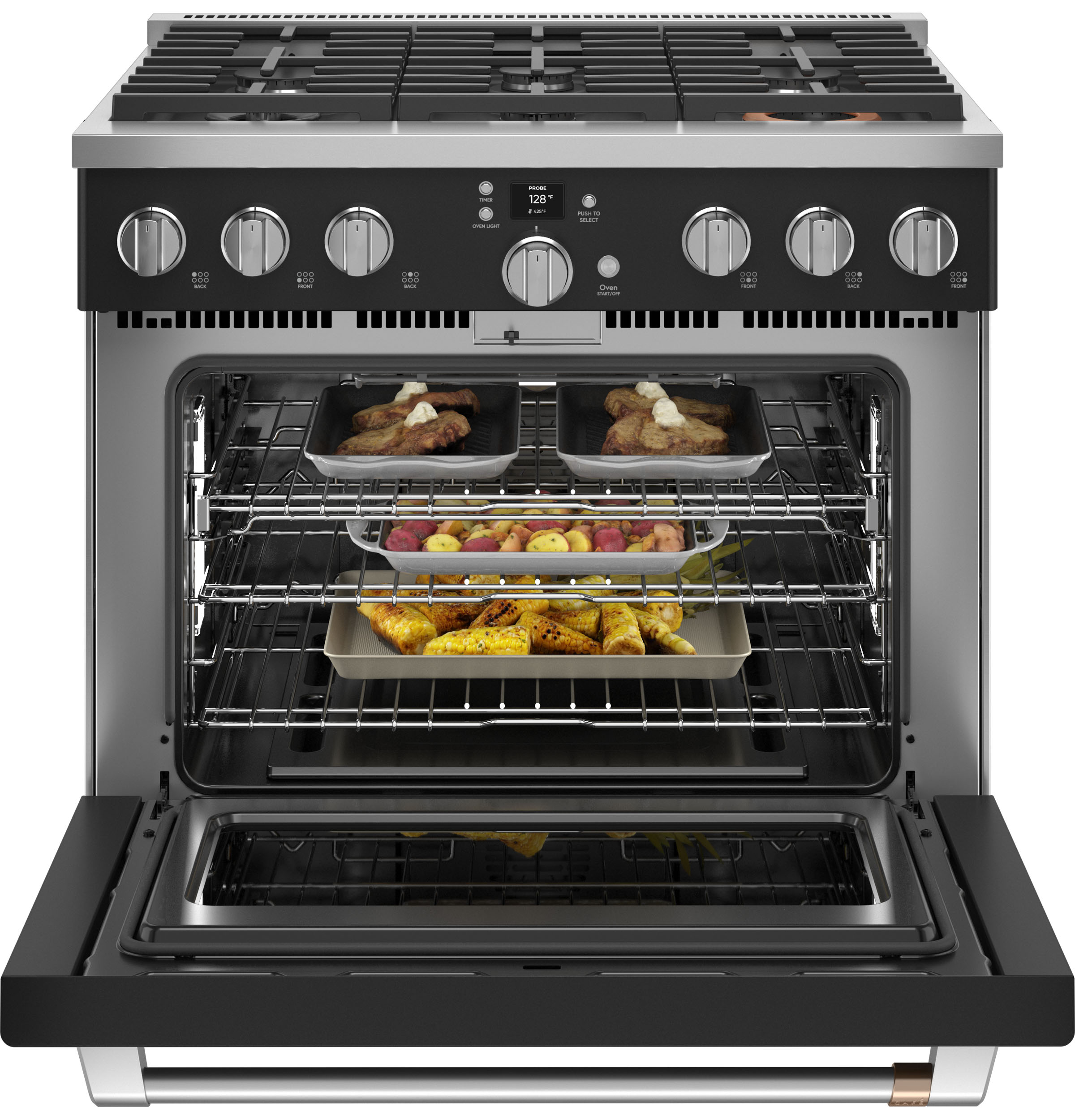 CAFÉ™ 36" Smart All-Gas Commercial-Style Range with 6 Burners (Natural Gas) CGY366P3TD1