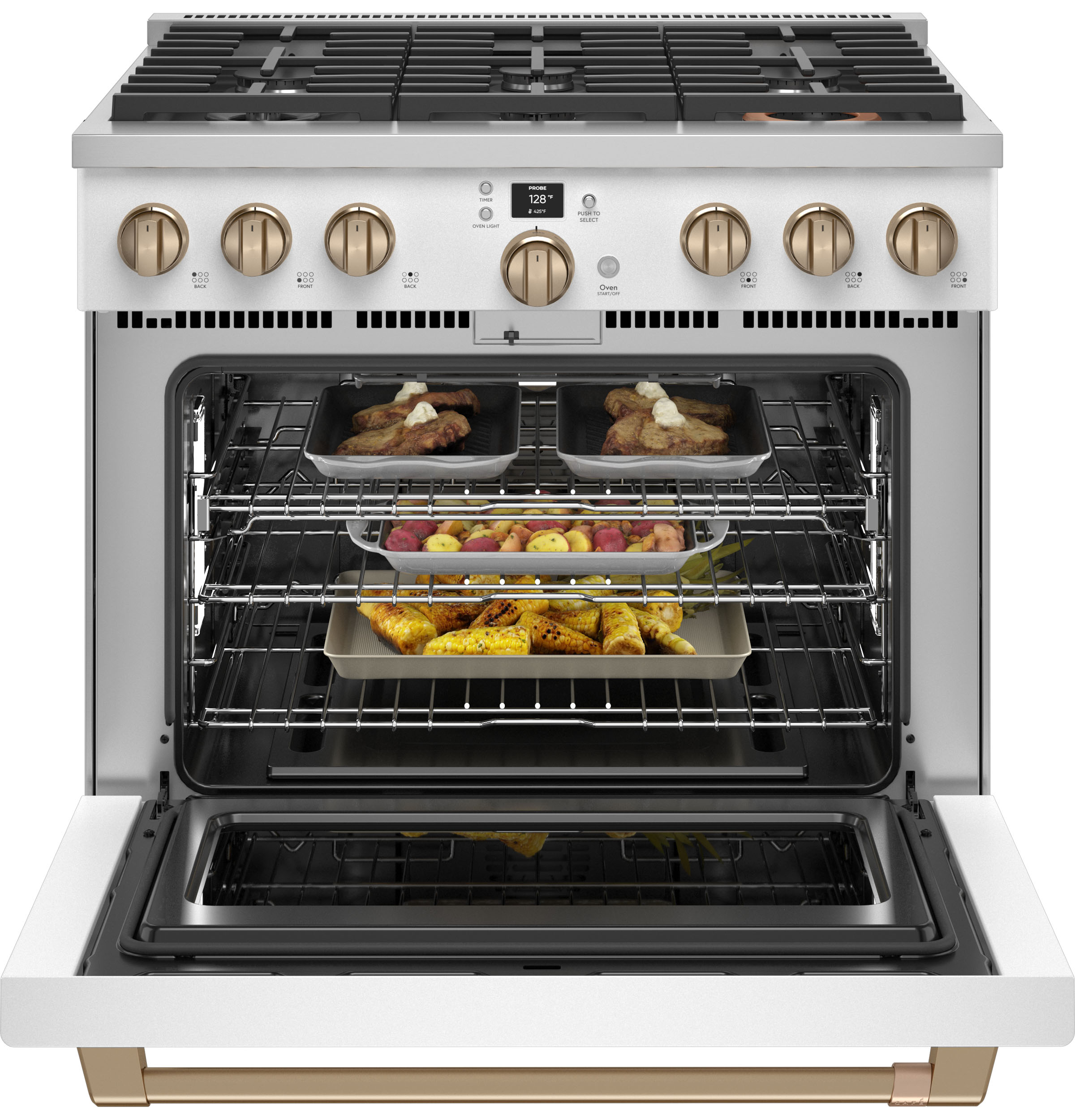 CAFÉ™ 36" Smart All-Gas Commercial-Style Range with 6 Burners (Natural Gas) CGY366P4TW2