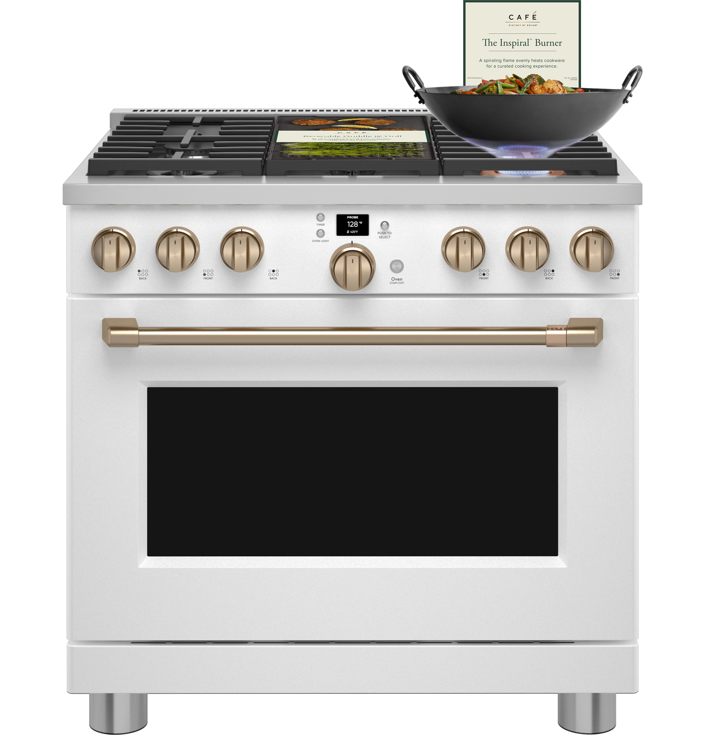 CAFÉ™ 36" Smart All-Gas Commercial-Style Range with 6 Burners (Natural Gas) CGY366P4TW2
