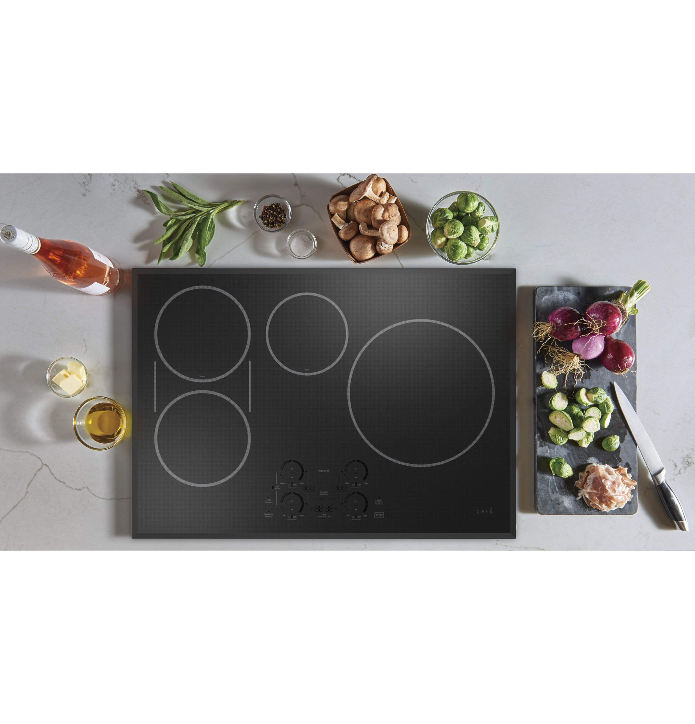 CAFÉ™ Series ENERGY STAR® 30" Built-In Touch Control Induction Cooktop CHP90301TBB
