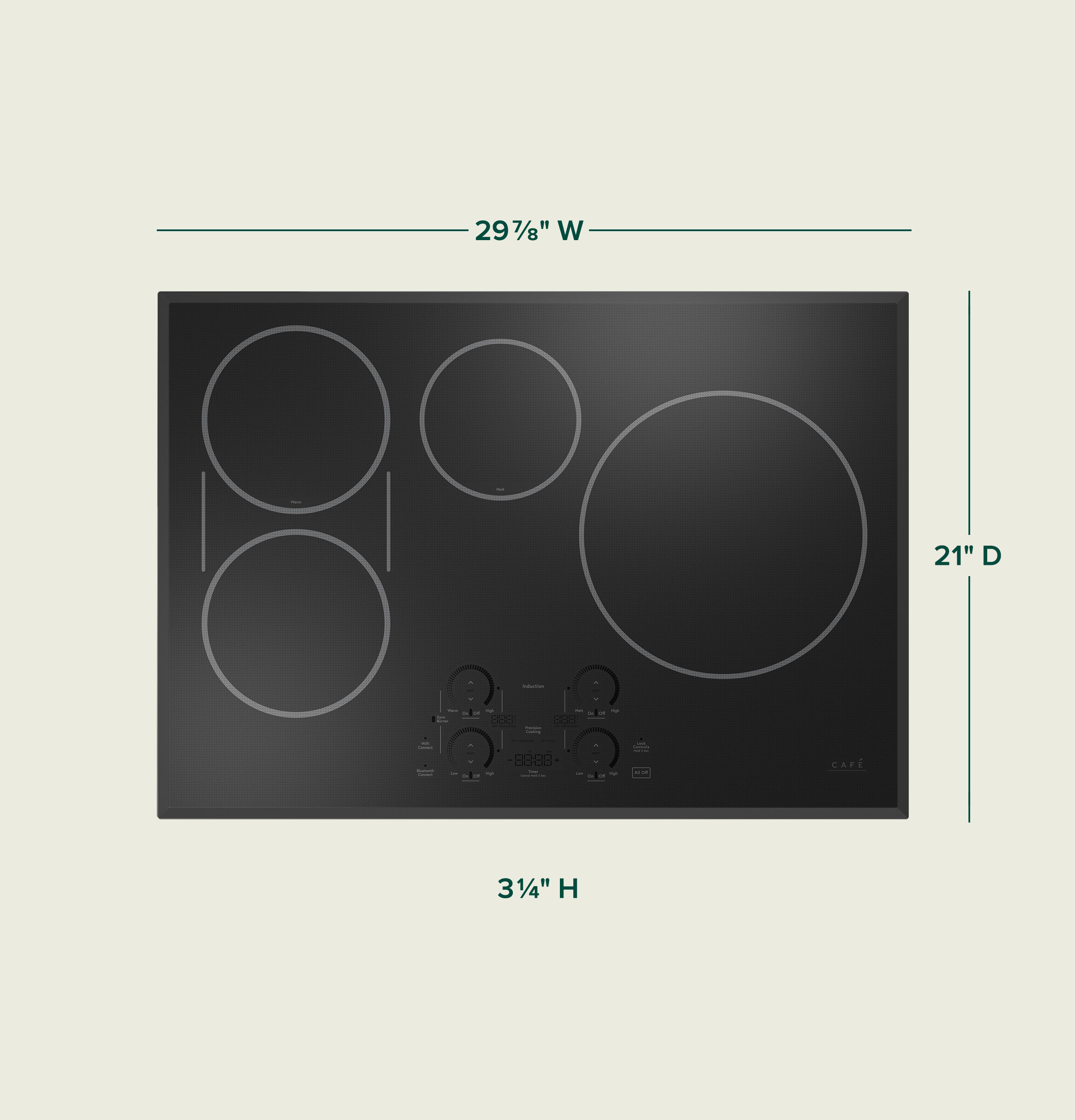 CAFÉ™ Series ENERGY STAR® 30" Built-In Touch Control Induction Cooktop CHP90301TBB