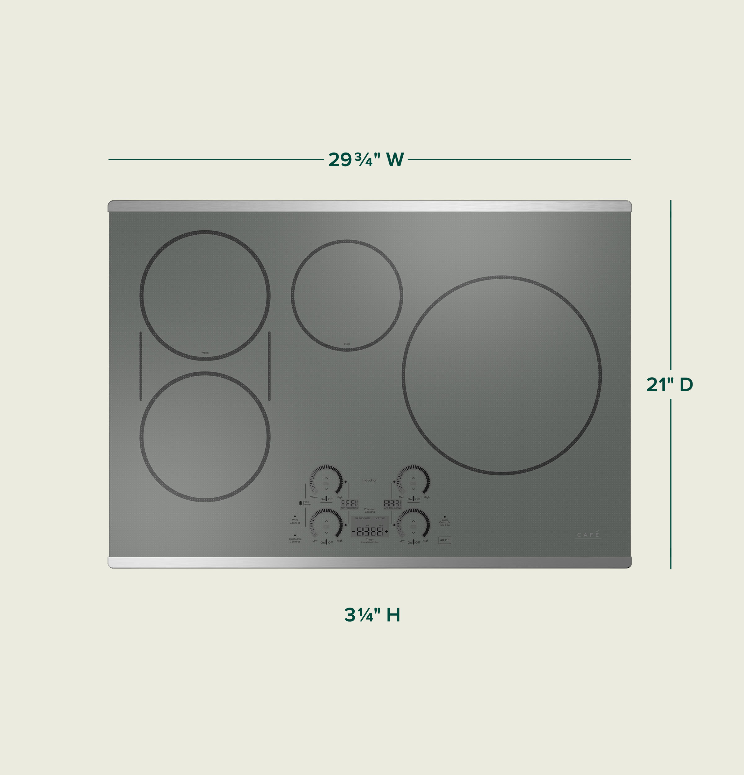 CAFÉ™ Series ENERGY STAR® 30" Built-In Touch Control Induction Cooktop CHP90302TSS