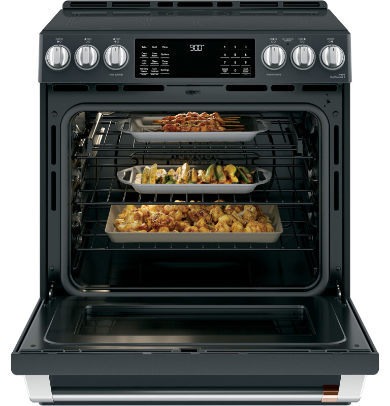 30" Smart Slide-In, Front-Control, Induction and Convection Range with Warming Drawer CHS900P3MD1