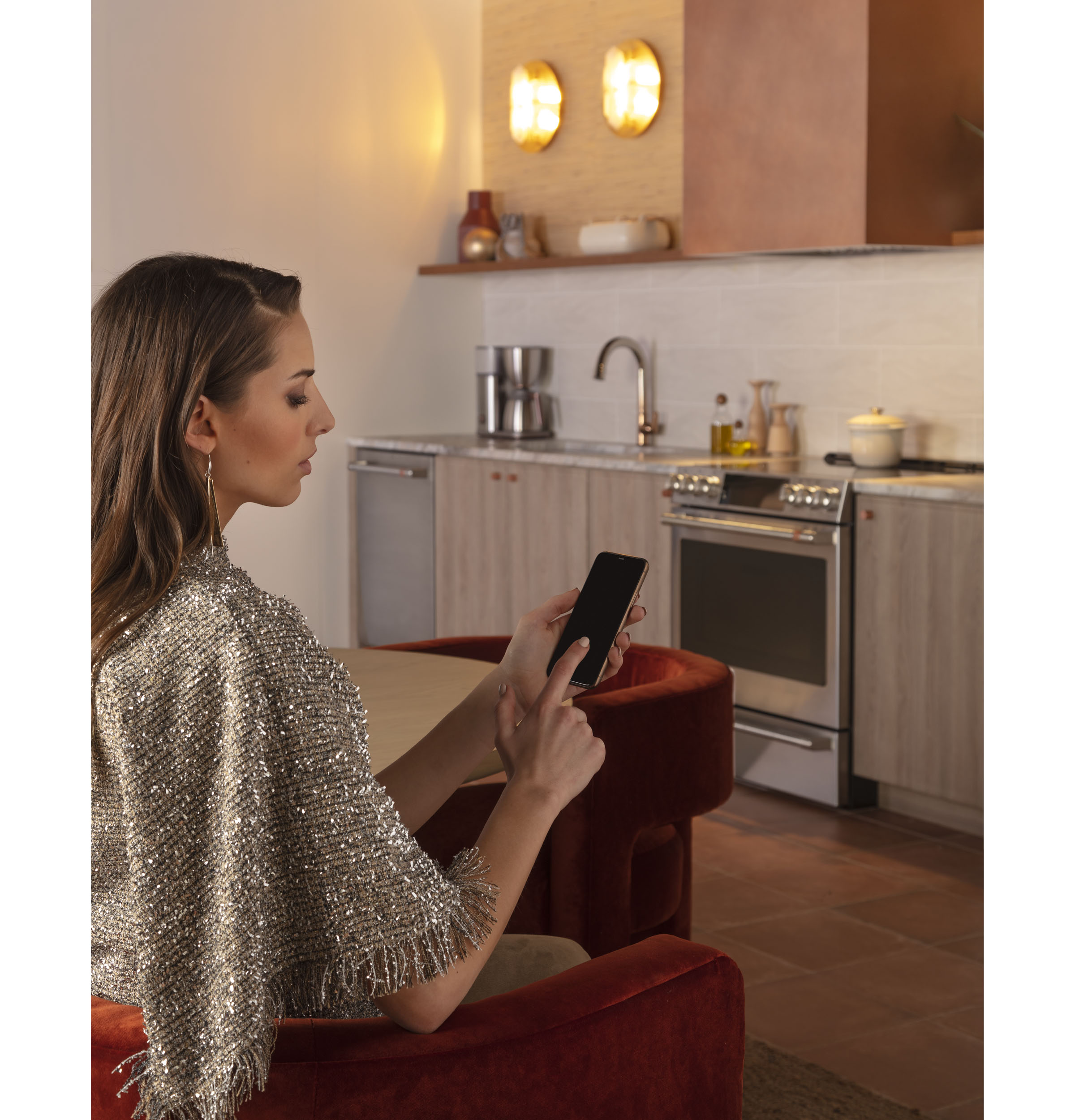 CAFÉ™ 30" Smart Slide-In, Front-Control, Induction and Convection Range with In-Oven Camera CHS90XP2MS1