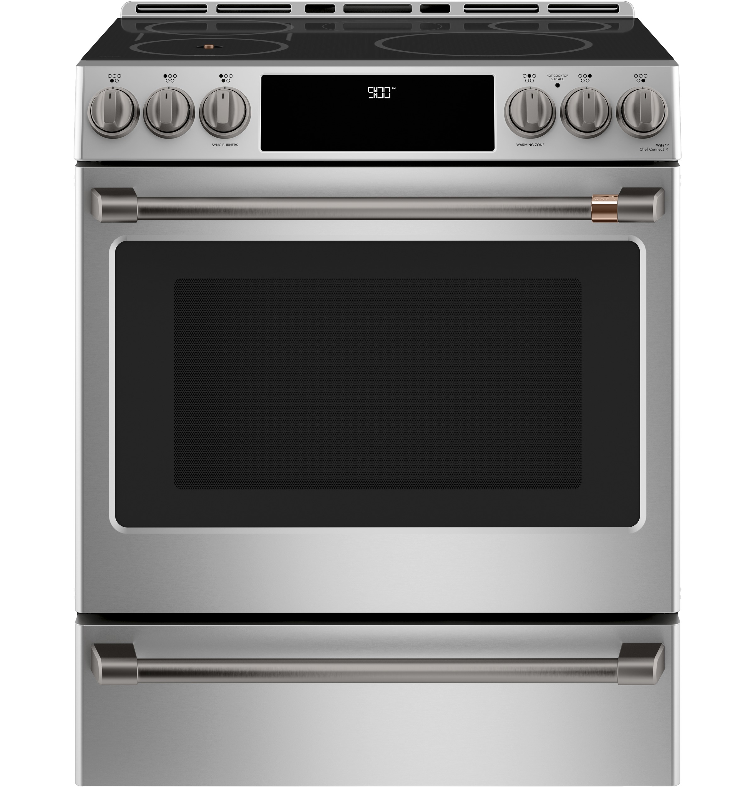 CAFÉ™ 30" Smart Slide-In, Front-Control, Induction and Convection Range with In-Oven Camera CHS90XP2MS1