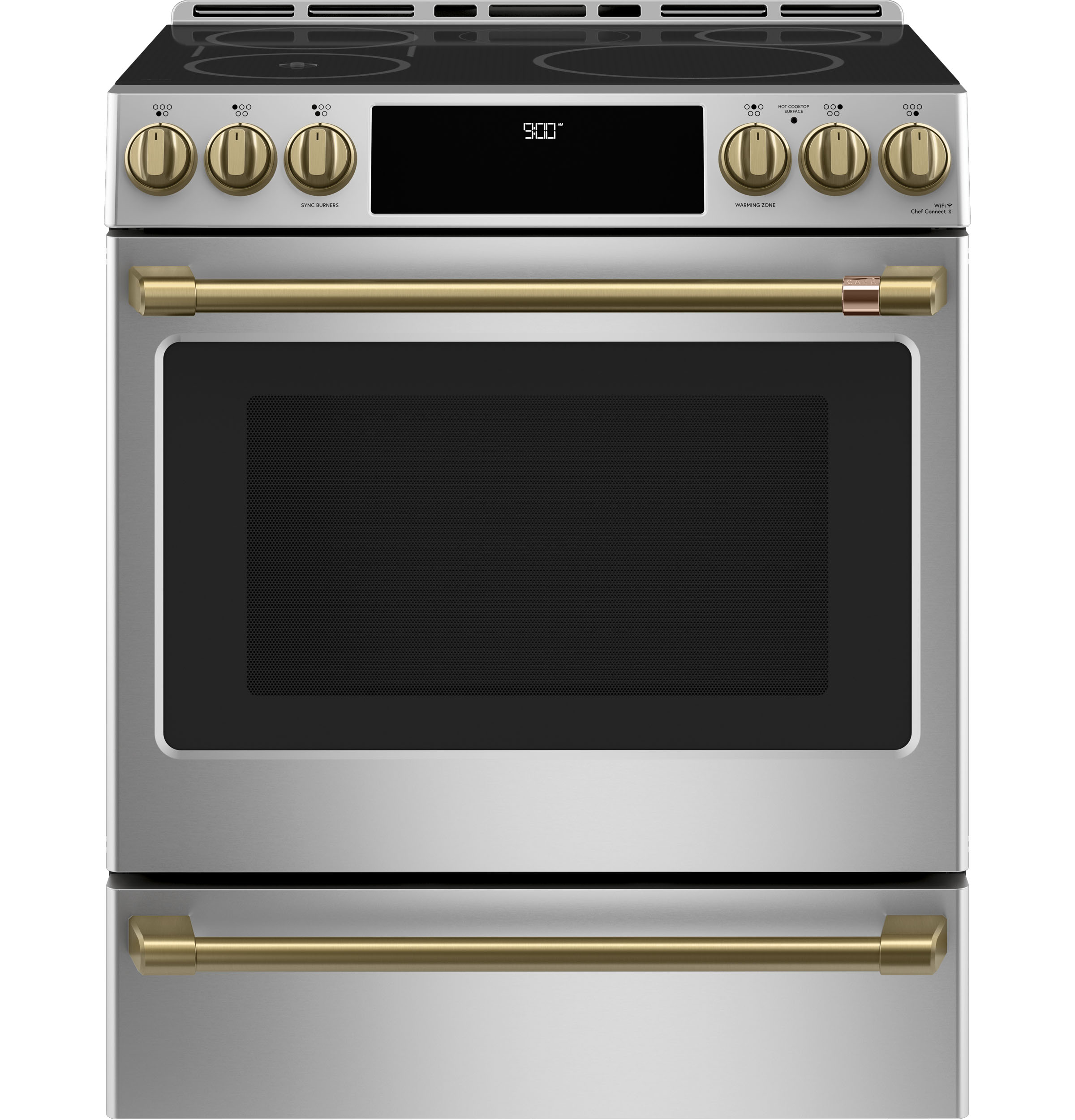 CAFÉ™ 30" Smart Slide-In, Front-Control, Induction and Convection Range with In-Oven Camera CHS90XP2MS1