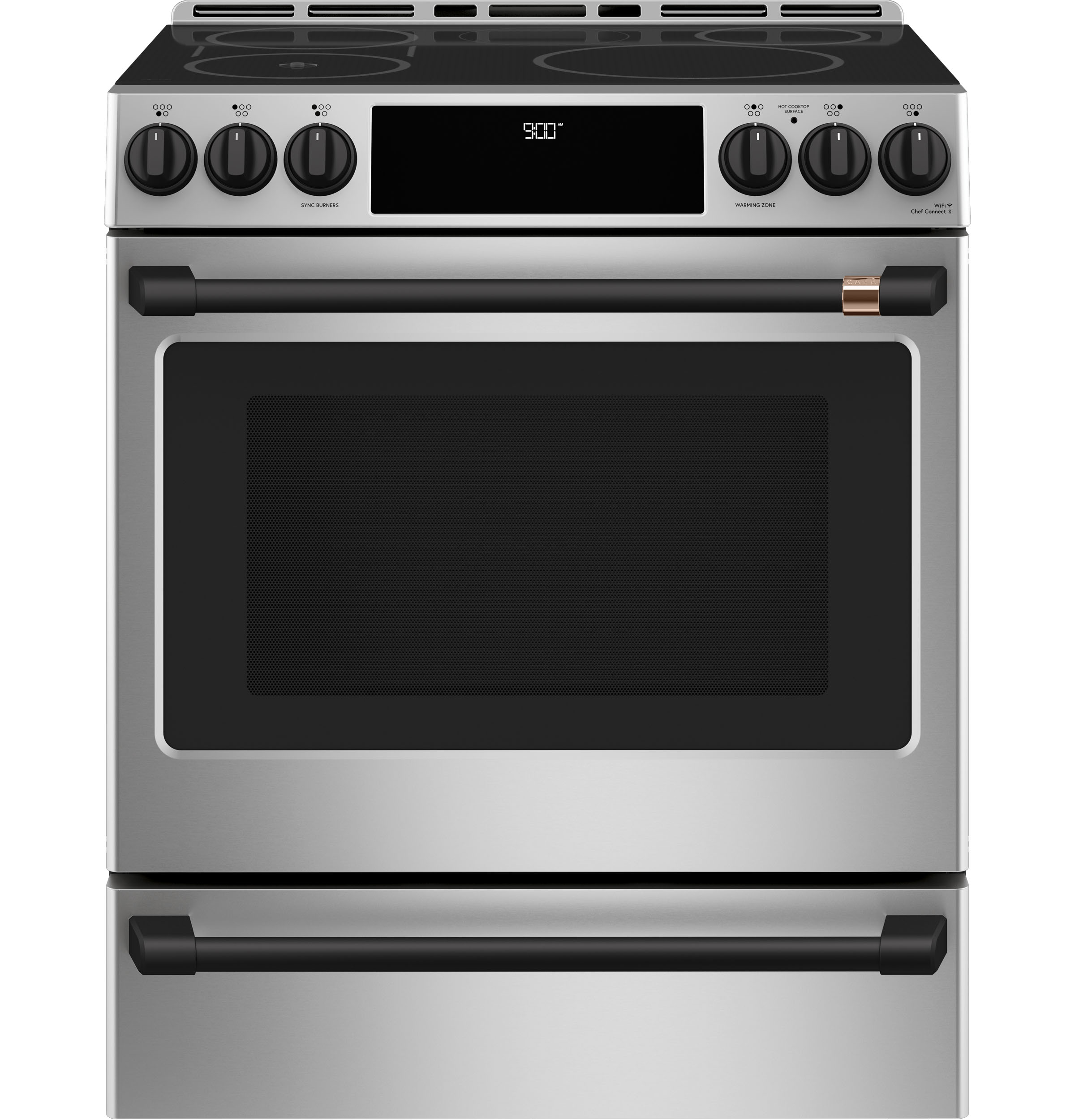 CAFÉ™ 30" Smart Slide-In, Front-Control, Induction and Convection Range with In-Oven Camera CHS90XP2MS1