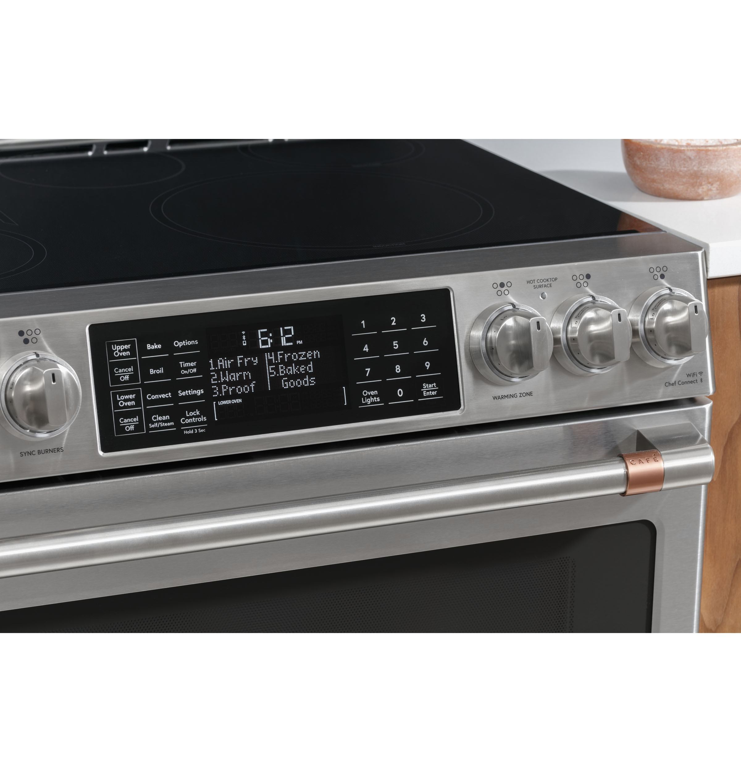 CAFÉ™ 30" Smart Slide-In, Front-Control, Induction and Convection Double-Oven Range CHS950P2MS1