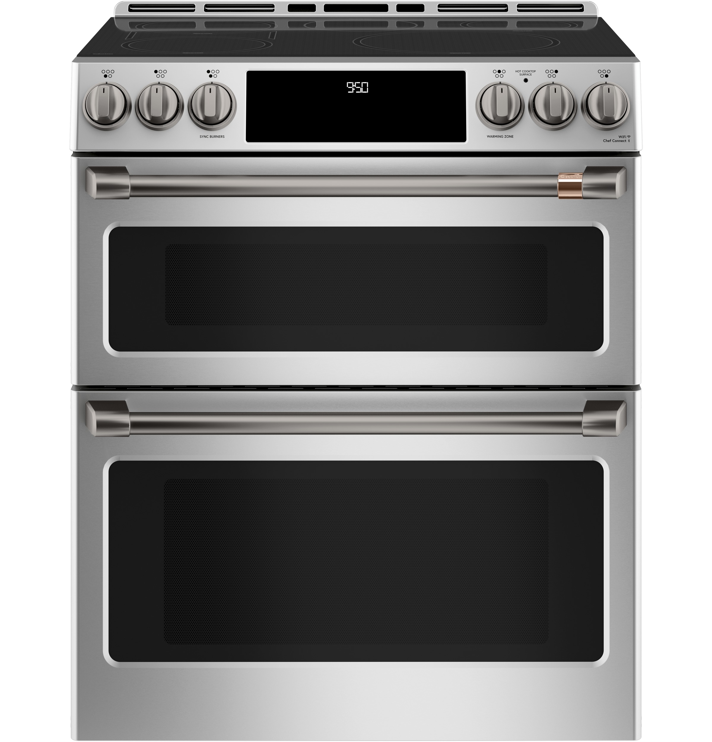 CAFÉ™ 30" Smart Slide-In, Front-Control, Induction and Convection Double-Oven Range CHS950P2MS1