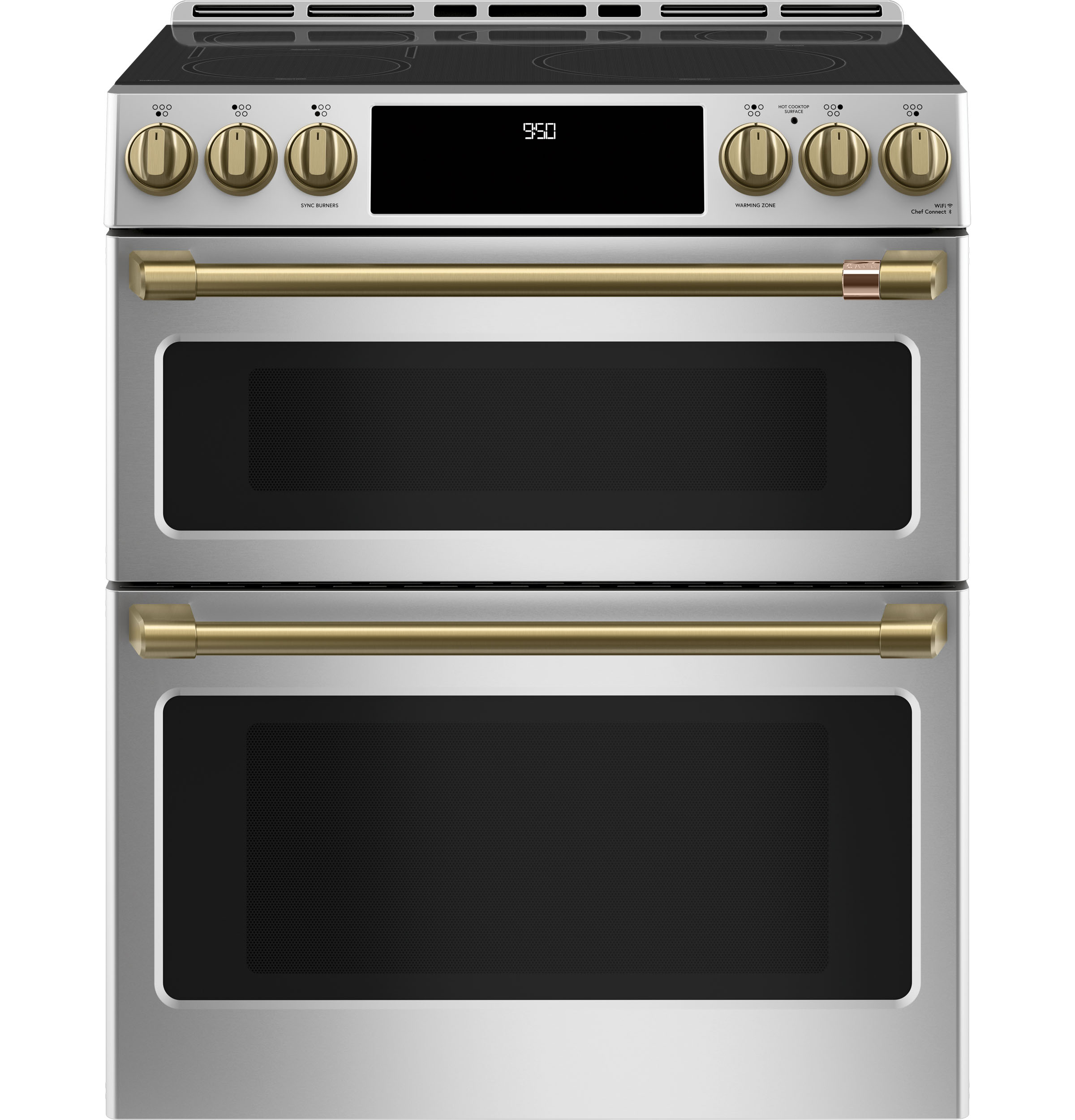 CAFÉ™ 30" Smart Slide-In, Front-Control, Induction and Convection Double-Oven Range CHS950P2MS1