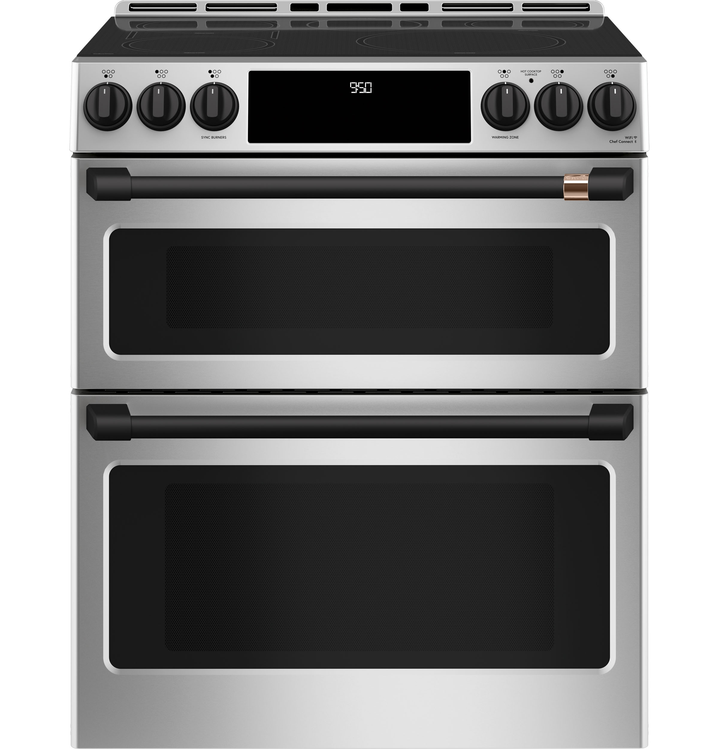 CAFÉ™ 30" Smart Slide-In, Front-Control, Induction and Convection Double-Oven Range CHS950P2MS1